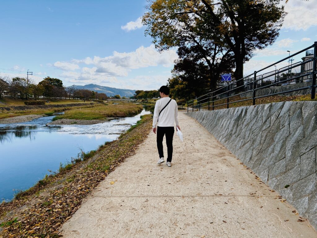 賀茂川を散歩