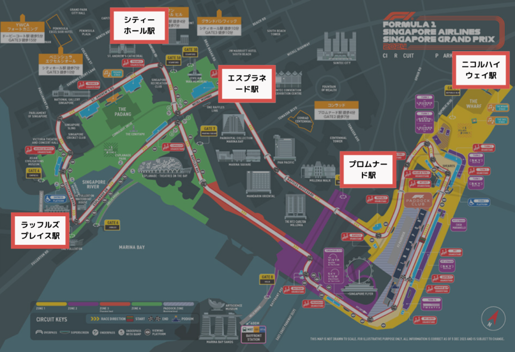 F1シンガポールGPの地図